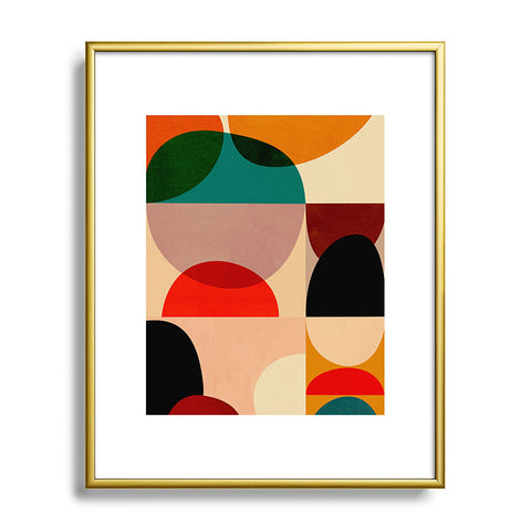 DreamPrintDesigns Modern Abstract Mid Century 3 Metal Framed Art Print
