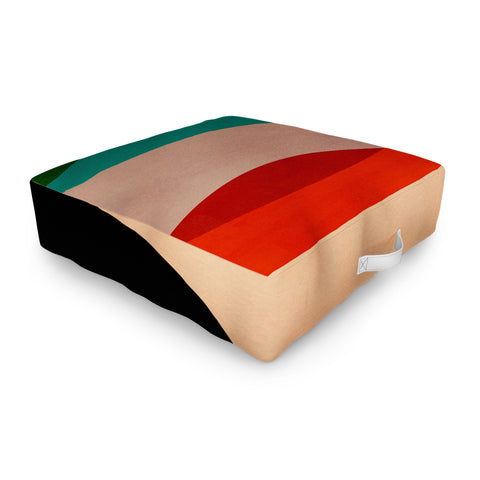 DreamPrintDesigns Modern Abstract Mid Century 3 Outdoor Floor Cushion