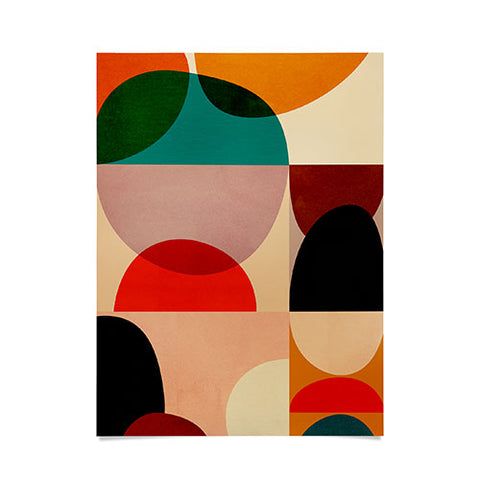DreamPrintDesigns Modern Abstract Mid Century 3 Poster