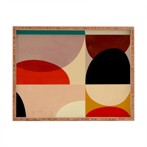 DreamPrintDesigns Modern Abstract Mid Century 3 Rectangular Tray