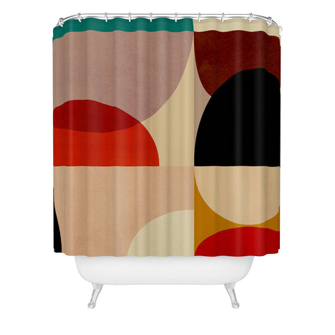 DreamPrintDesigns Modern Abstract Mid Century 3 Shower Curtain