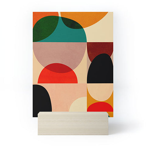 DreamPrintDesigns Modern Abstract Mid Century 3 Mini Art Print