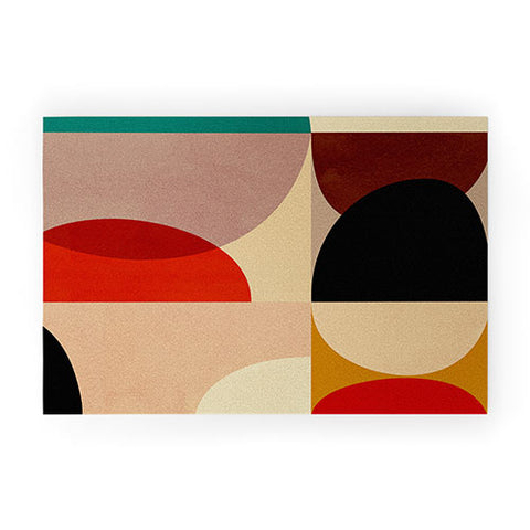 DreamPrintDesigns Modern Abstract Mid Century 3 Welcome Mat
