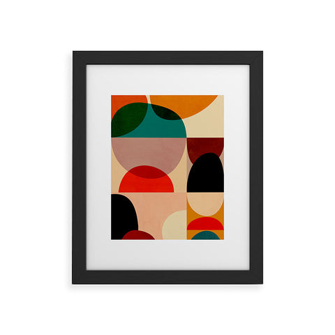 DreamPrintDesigns Modern Abstract Mid Century 3 Framed Art Print
