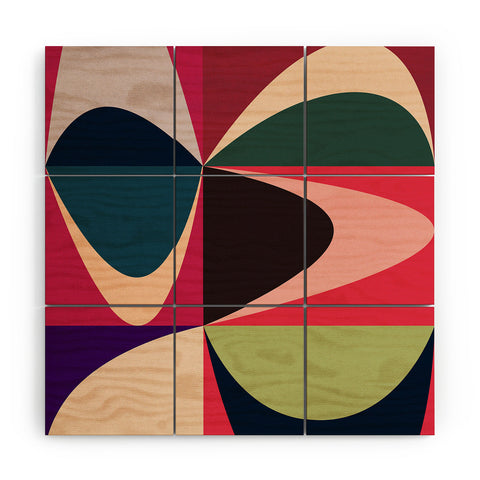 DreamPrintDesigns Modern Mid Century Patchouli 2 Wood Wall Mural