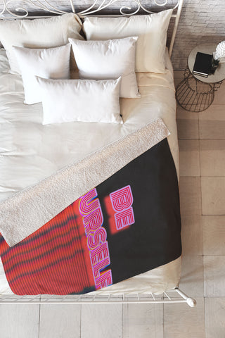 DuckyB Be Yourself I Fleece Throw Blanket