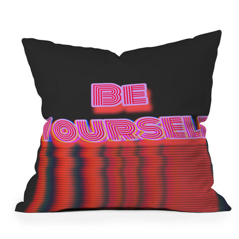 DuckyB Be Yourself I Outdoor Throw Pillow