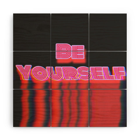 DuckyB Be Yourself I Wood Wall Mural