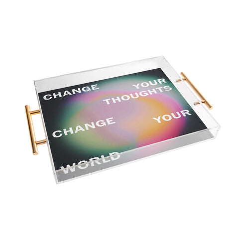 DuckyB Change Your World Acrylic Tray