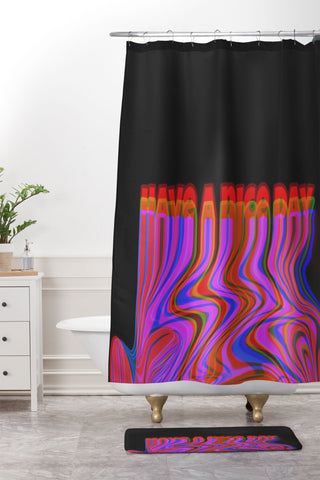 DuckyB Have a Nice Day Shower Curtain And Mat