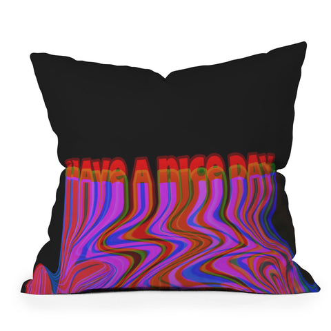 DuckyB Have a Nice Day Outdoor Throw Pillow