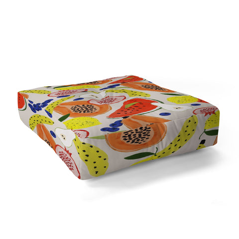 El buen limon Acrylic Fruits Floor Pillow Square
