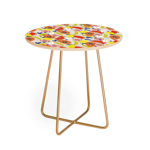 El buen limon Acrylic Fruits Round Side Table