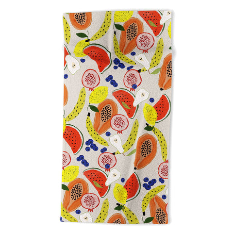 El buen limon Acrylic Fruits Beach Towel