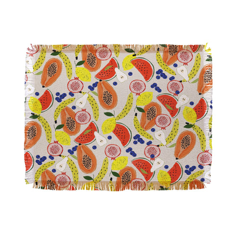 El buen limon Acrylic Fruits Throw Blanket