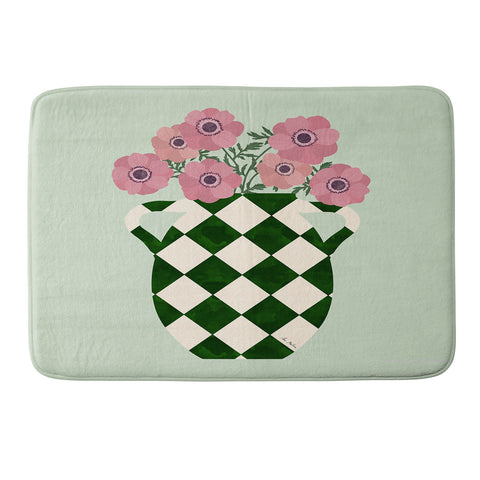 El buen limon Anemones and vase Memory Foam Bath Mat