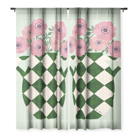 El buen limon Anemones and vase Sheer Non Repeat