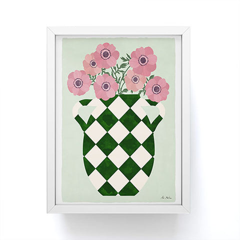 El buen limon Anemones and vase Framed Mini Art Print