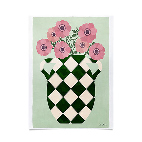 El buen limon Anemones and vase Poster