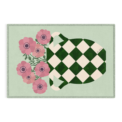 El buen limon Anemones and vase Outdoor Rug