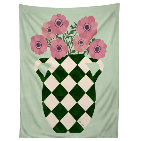 El buen limon Anemones and vase Tapestry