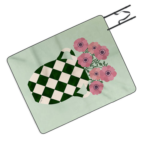 El buen limon Anemones and vase Picnic Blanket