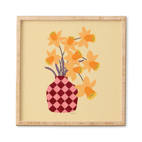 El buen limon Daffodils and vase Framed Wall Art