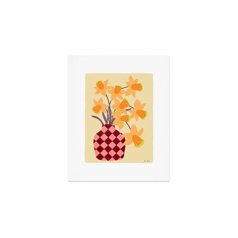 El buen limon Daffodils and vase Art Print