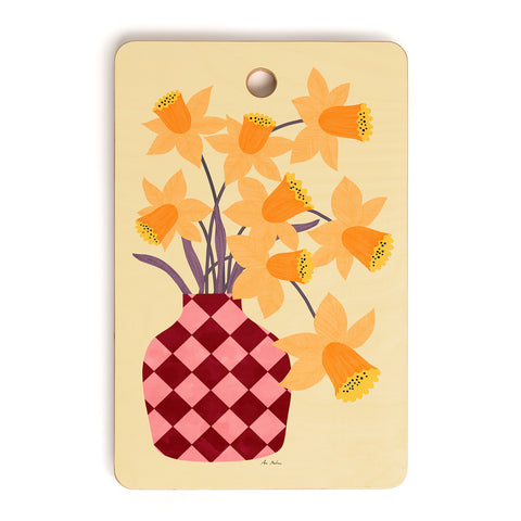El buen limon Daffodils and vase Cutting Board Rectangle