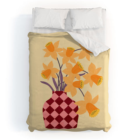 El buen limon Daffodils and vase Duvet Cover