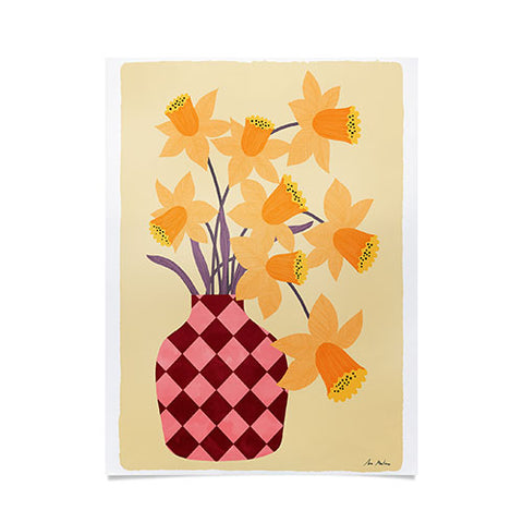 El buen limon Daffodils and vase Poster
