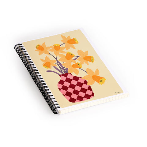 El buen limon Daffodils and vase Spiral Notebook