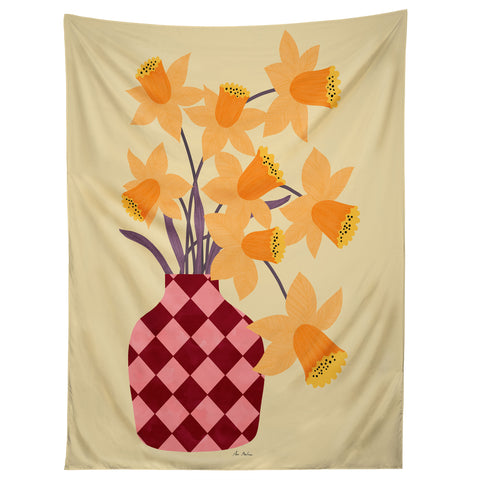 El buen limon Daffodils and vase Tapestry