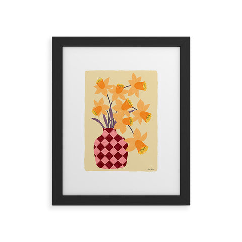 El buen limon Daffodils and vase Framed Art Print