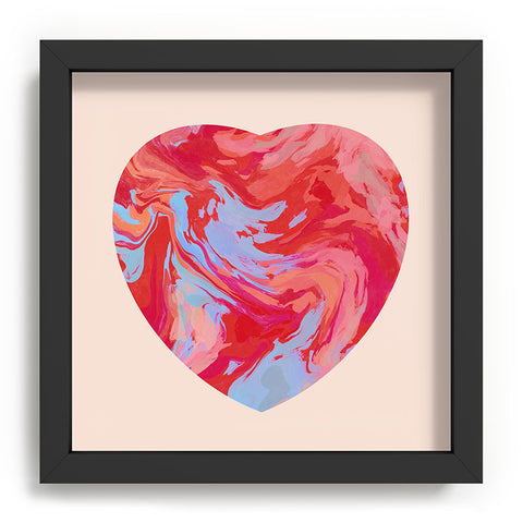 El buen limon Heart and love retro psychedelic Recessed Framing Square