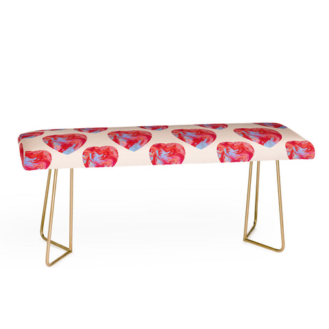 El buen limon Heart and love retro psychedelic Bench