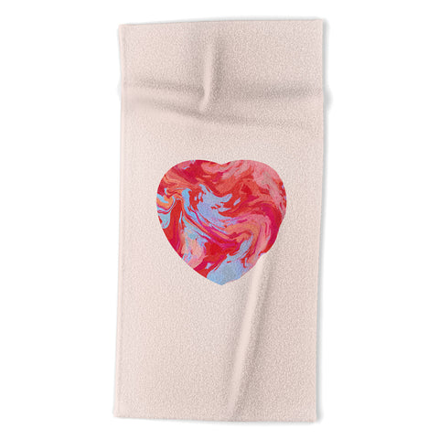 El buen limon Heart and love retro psychedelic Beach Towel