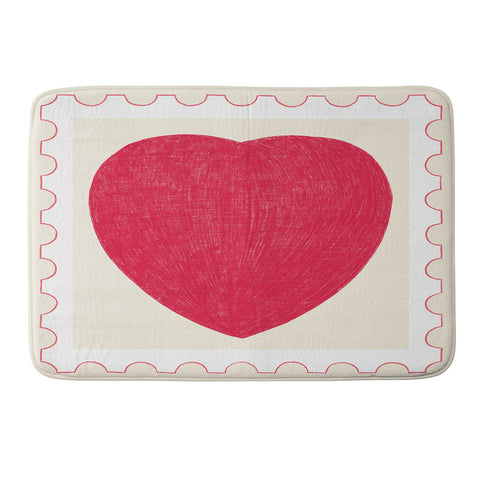 El buen limon Heart and love stamp Memory Foam Bath Mat