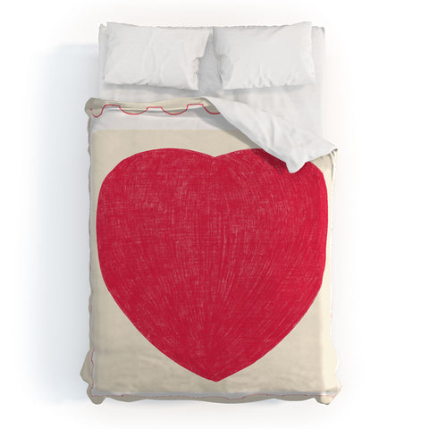 El buen limon Heart and love stamp Duvet Cover