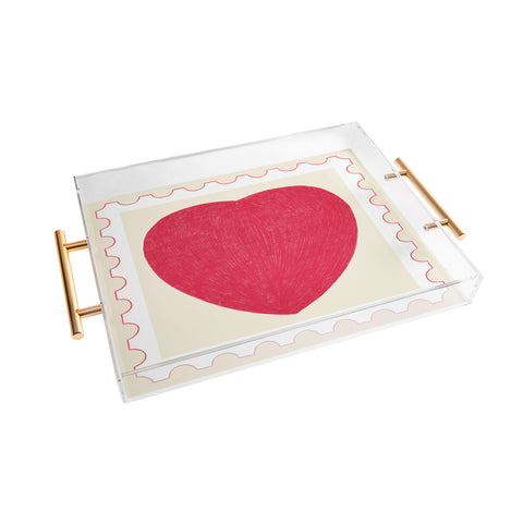 El buen limon Heart and love stamp Acrylic Tray