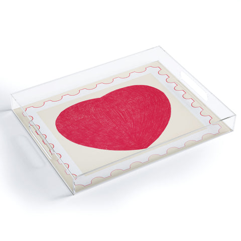 El buen limon Heart and love stamp Acrylic Tray