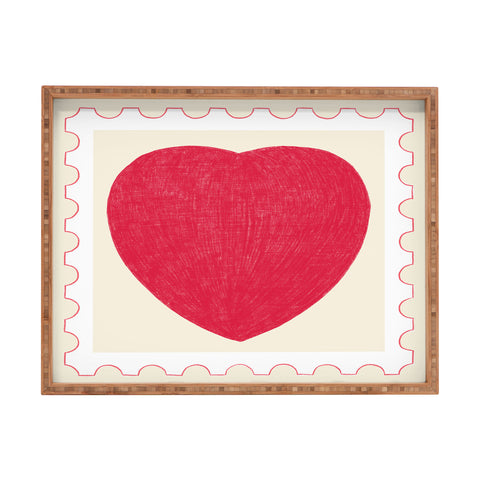 El buen limon Heart and love stamp Rectangular Tray