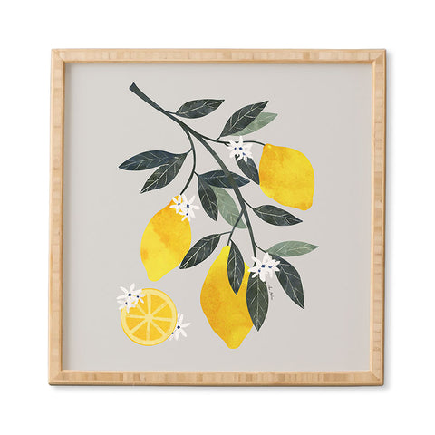 El buen limon Lemon tree branch Framed Wall Art