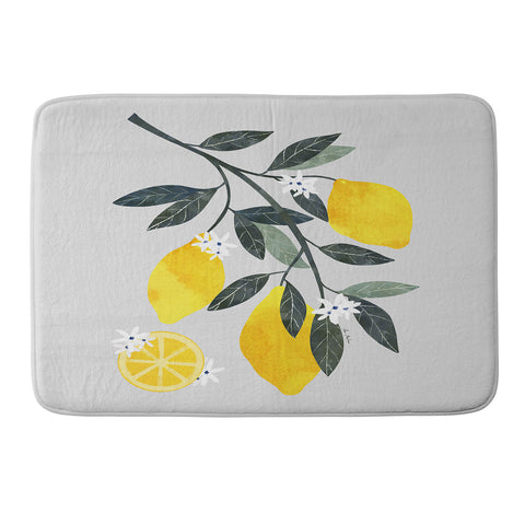 El buen limon Lemon tree branch Memory Foam Bath Mat