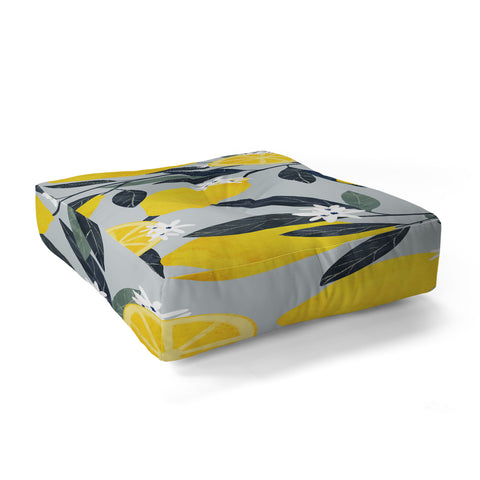 El buen limon Lemon tree branch Floor Pillow Square
