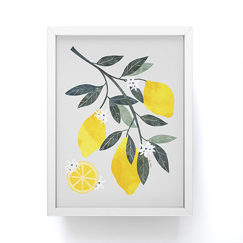 El buen limon Lemon tree branch Framed Mini Art Print
