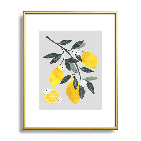El buen limon Lemon tree branch Metal Framed Art Print