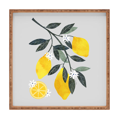 El buen limon Lemon tree branch Square Tray