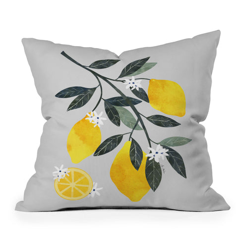 El buen limon Lemon tree branch Throw Pillow