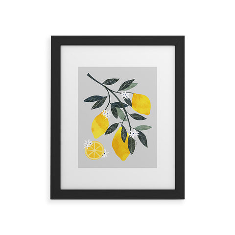 El buen limon Lemon tree branch Framed Art Print